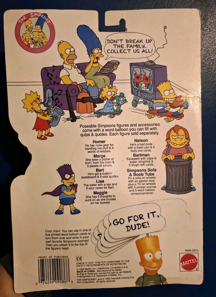 Raro Mattel Vintage 1990 Los Simpson MAGGIE ¡Suck! Chupar! Chupar! Figura de acción nueva Foto 4 de 4