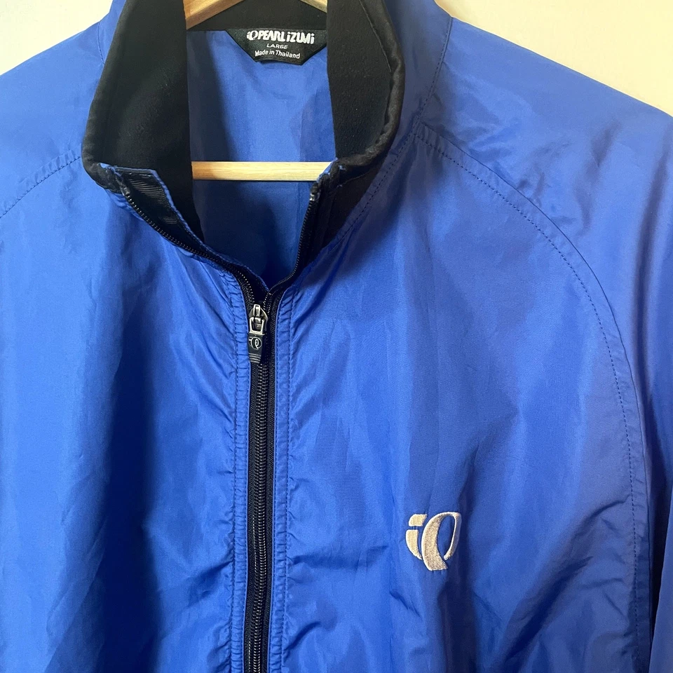 Chaqueta cortavientos con cremallera azul Pearl Izumi para hombre chaqueta de bicicleta grande Foto 4 de 4
