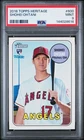 2018 TOPPS HERITAGE #600 SHOHEI OHTANI ROOKIE RC PSA 9