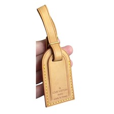 Authentic Louis Vuitton Vachetta Leather Luggage Tag SN508
