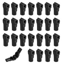 50pcs Peg Hook Lock, 6mm Pegboard Display Hook Stop Locks to Secure Cargo(Black)