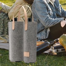 Filz Wein Tragetasche Tragbar Doppel Weintasche für Hochzeit Camping Party