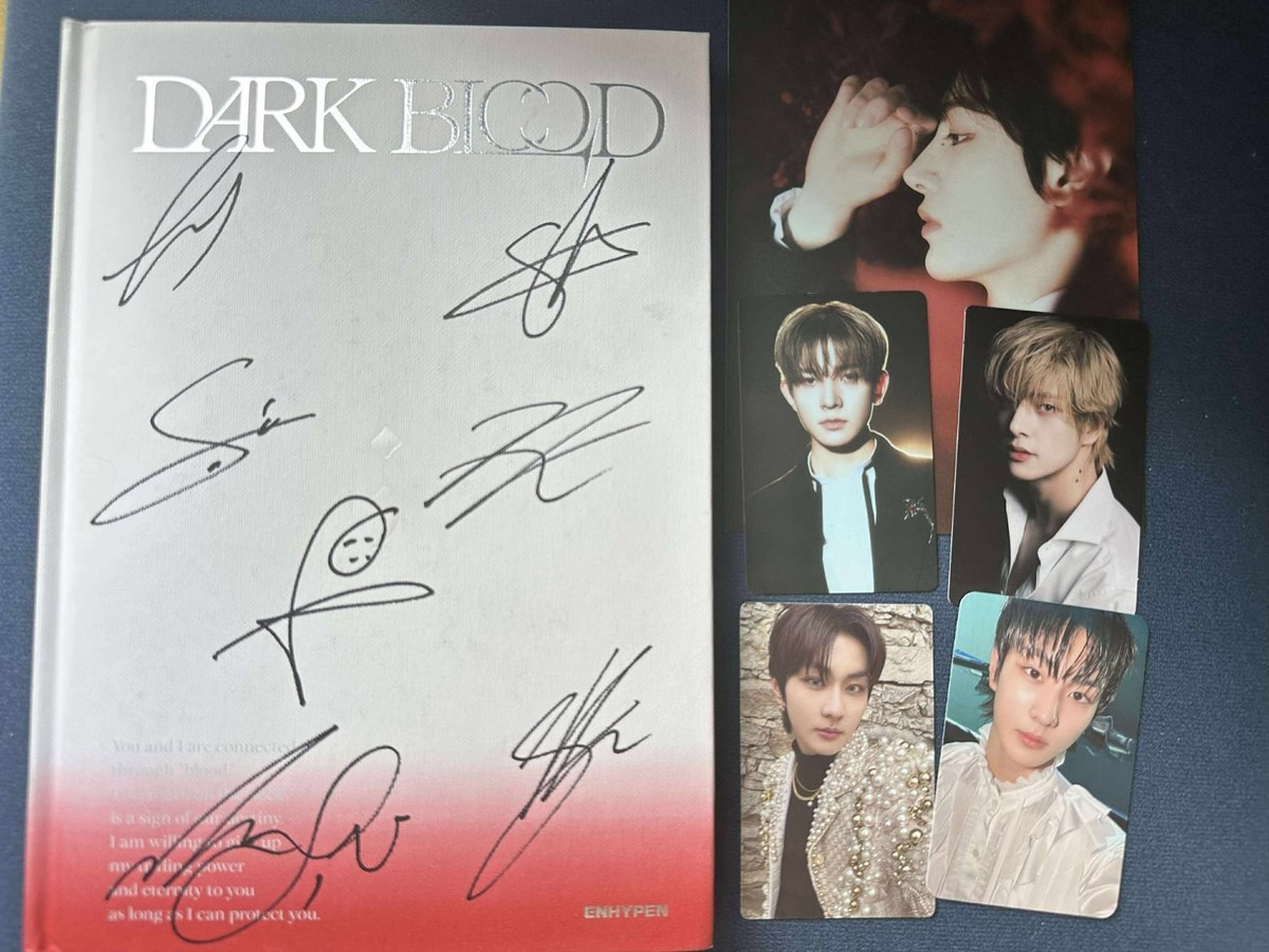 ENHYPEN ジョンウォン DARK BLOOD US限定 サイン With pob) ENHYPEN OFFICIAL DARK BLOOD SIGNED AUTOGRAPH ALBUM