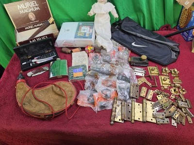 Large Junk Drawer Lot Antique And Vintage Hardware Various Items And One Very...