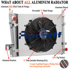 3 Row Radiator  Shroud Fan For 2002-2004 Dodge Ram 1500 2500 3500 4.7l 5.7l V8.
