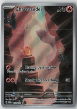 Charmander 168/165 Illustration Rare Full Art Holo SV 151 English White Spot  on eBay