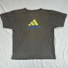 Adidas The Go-To Tee Graphic T-Shirt in heather charcoal gray.