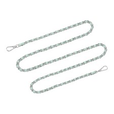 Purse Strap, 55" Leather for Shoulder and Cross Body Strap Light Green, Silver 