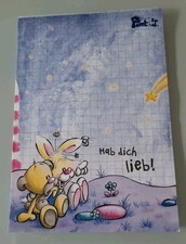 Pimboli Motivblock DIN A6 &bdquo;Hab dich lieb!&ldquo; Schreibblock / Block, 1 Blatt/Retro