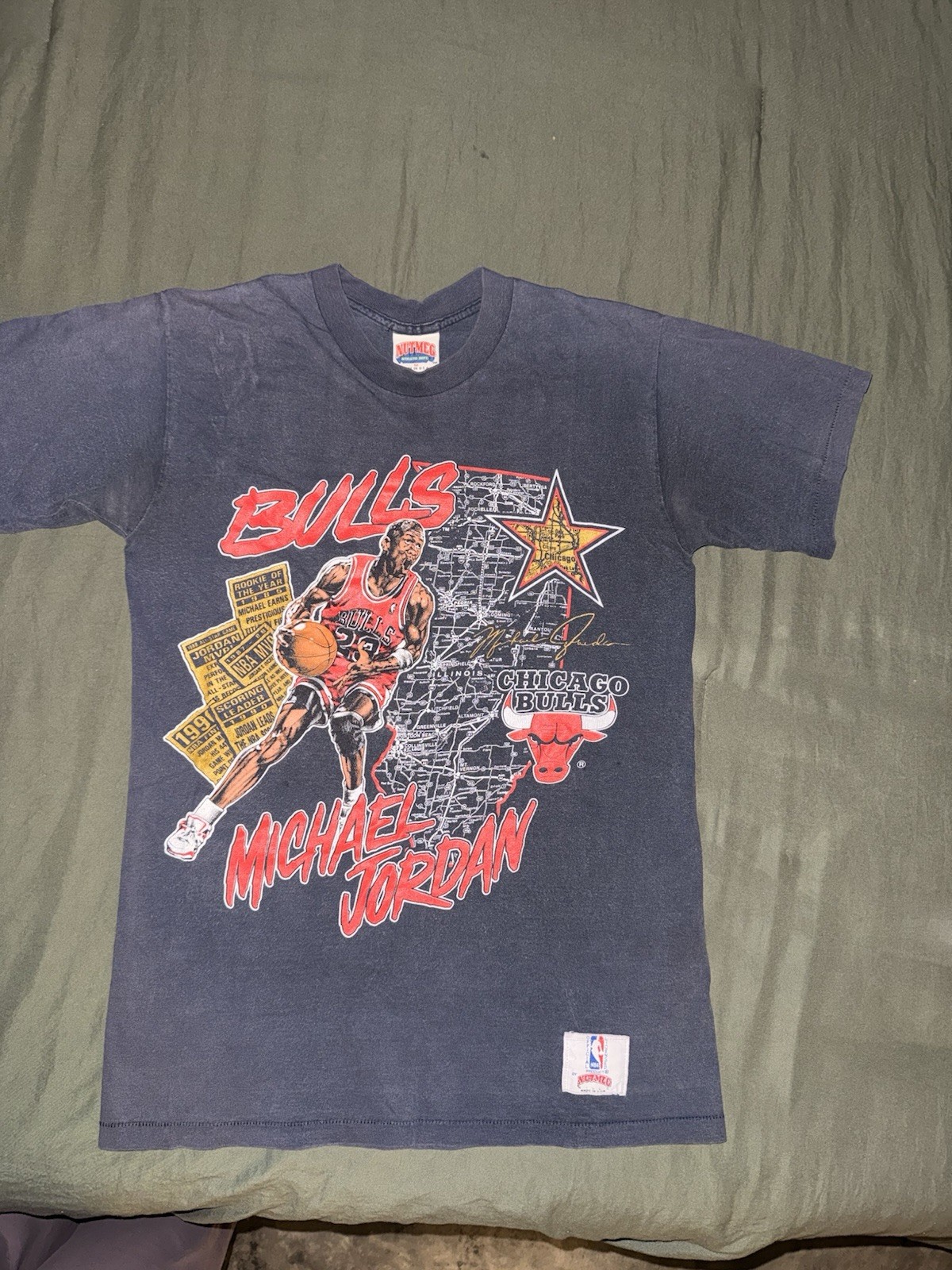 Nutmeg Michael Jordan Chicago Bulls NBA Vintage 1990s… - Gem