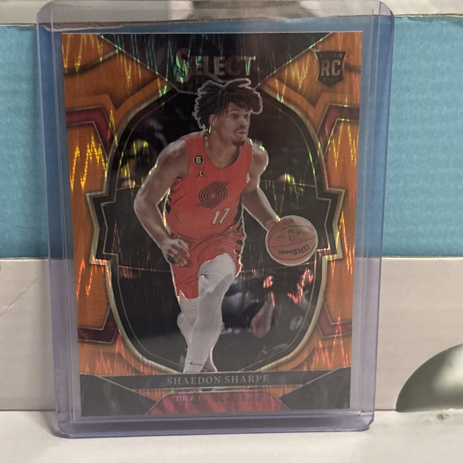 2022-23 Panini Select - Concourse Orange Flash Prizm #71 Shaedon Sharpe RC