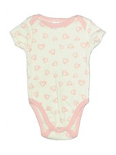 Baby Kiss Girls Ivory Short Sleeve Bodysuit 6-9 Months