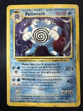 Poliwrath - 13/102 - Pokemon Base Set Unlimited Holo Rare Card WOTC DMG E