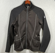 Spyder Women  s Small Mock Neck Full Zip Black Fleece Lined Jacket Zip Pockets