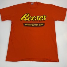 VTG 1995 Reeses Peanut Butter Cups T Shirt Jerzees Candy Promo Men L Made in USA