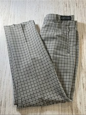 Vintage Women's Barisal Plaid Checks Straight Leg Trousers Sz GR19 US 8