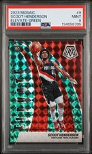 2023 PANINI MOSAIC ELEVATE GREEN #9 SCOOT HENDERSON PSA 9