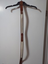 Cowhide And Leather Hair Inlay Western Belt Brown And White Made In Mexico
