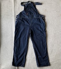 Dickies Overalls Mens 2XL Blue Carpenter Bib Dark Wash Farmer XXL EUC