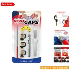 3 Pack Stainless Steel Gas Can Vent Caps   Leak-Proof  Easy Install Kit