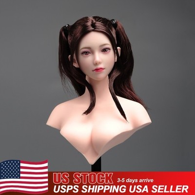 1/6 Mandy Dual Ponytail Girl Head Sculpt For 12''Female PH TBL Action Figure Body