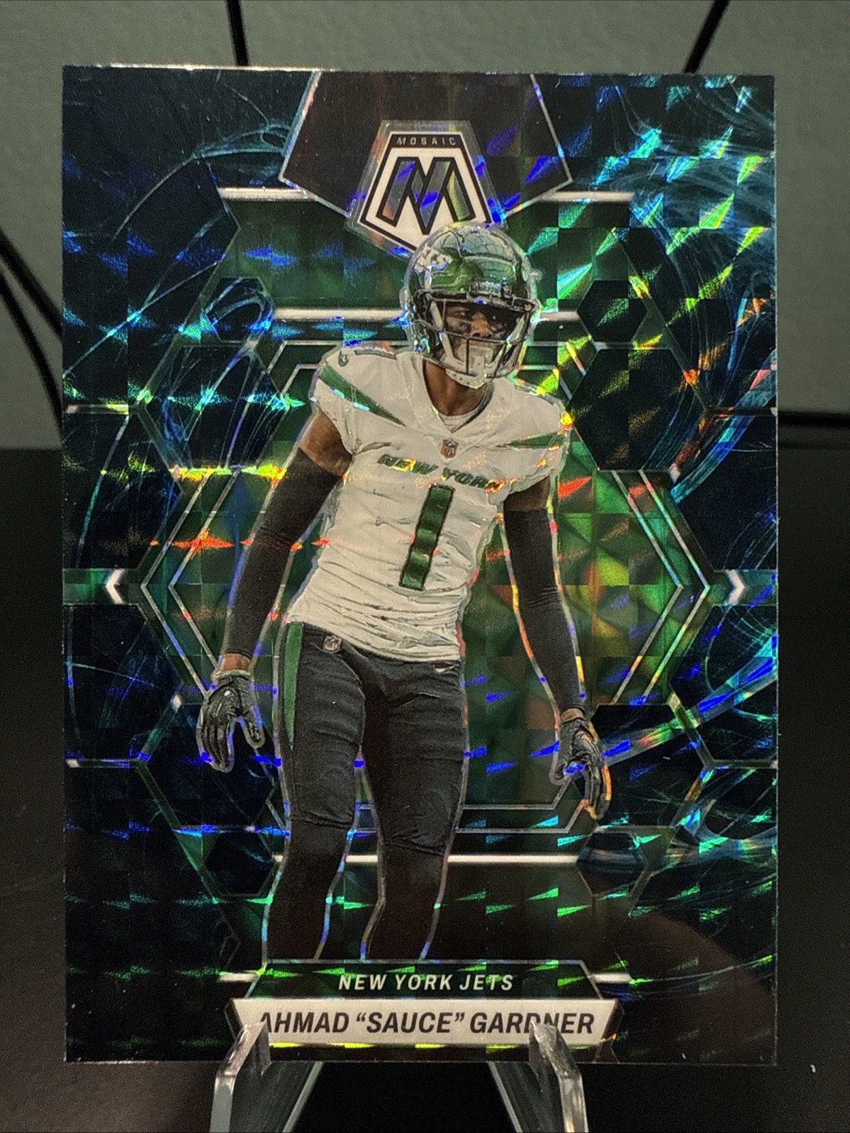 2023 Panini Mosaic NFL Ahmad Sauce Gardner Genesis CASE HIT SSP Jets #78 RARE