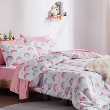 Kids Twin Bedding Comforter Set - Super Cute Soft Kids Bedding 5 Pieces Set wi