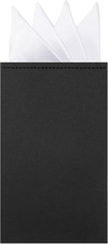 Pre-Folded Pocket Squares for Men on Card, Solid Color Mens Suit Handkerchiefs f