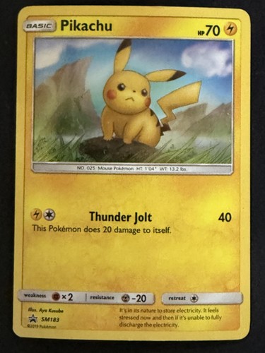 2019 Pokémon Sun & Moon Promos — Pikachu #SM183 Black Star Promo
