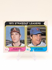 1974 Topps Nolan Ryan / Tom Seaver #207 1973 Strikeout Leaders Angels / Mets