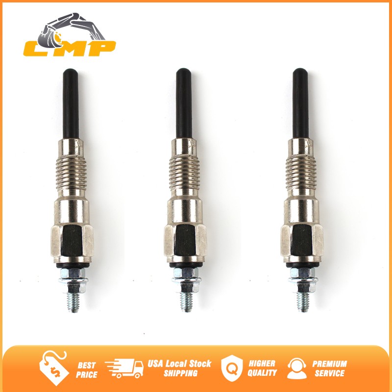 16851-65510 16851-65512 Glow Plug 3PCS Compatible with Kubota D722 D902 D905