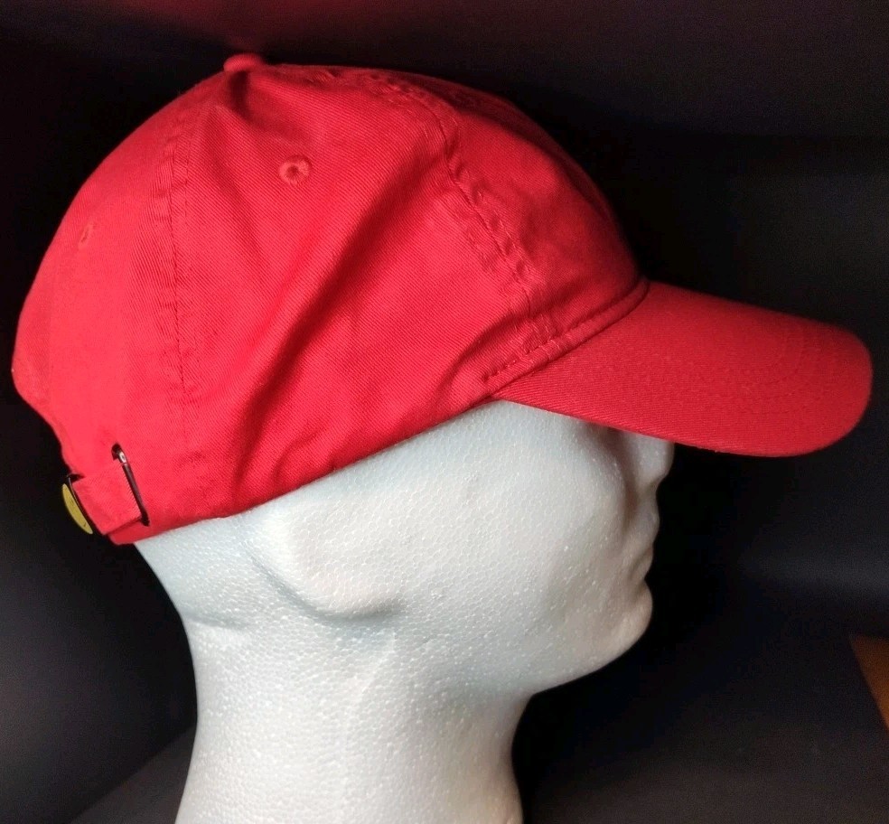 Buc-ees Red Adjustable Strapback Hat Cap Good Con… - image 2