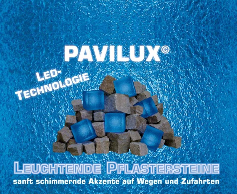 LED Leuchtpflastersteine 6er-Set Pflasterstein blau Leuchtsteine Lichtsteine