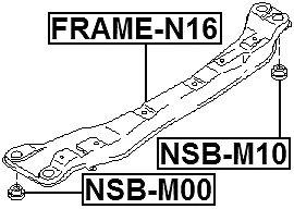 Элемент крепления двигателя FEBEST NSB-M10 OEM 11248-4M410 - Изображение 2 из 3