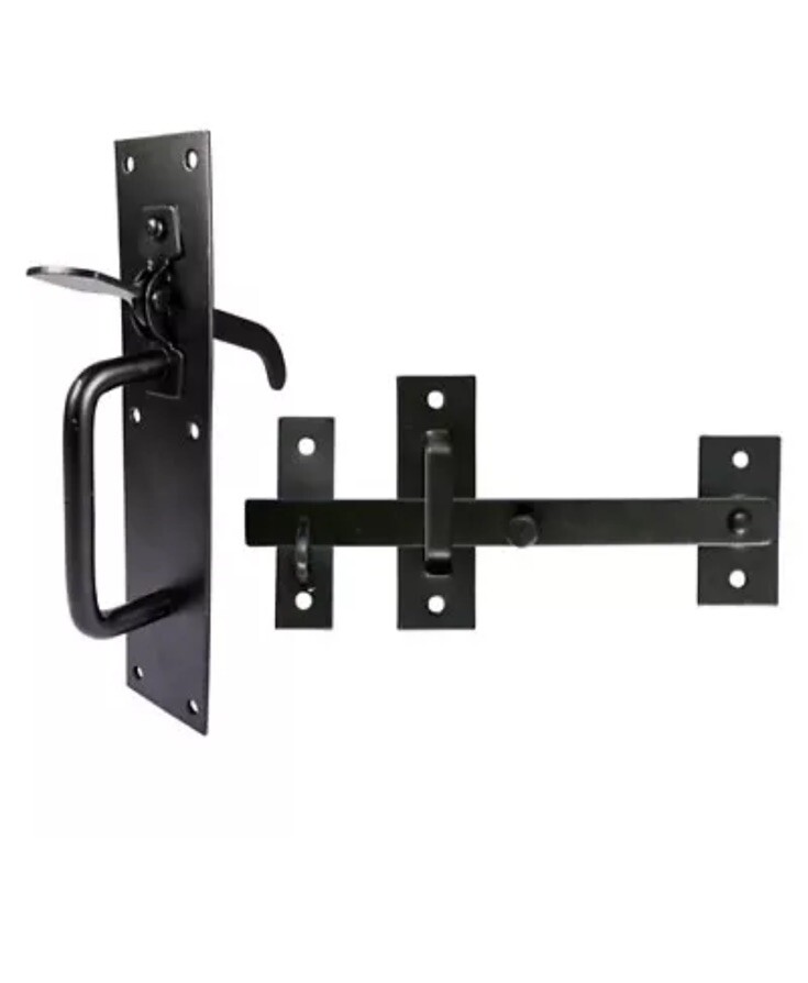 TIMco Medium Suffolk Latch Black 205 x 45mm Taurus Bag 1 SLMBP