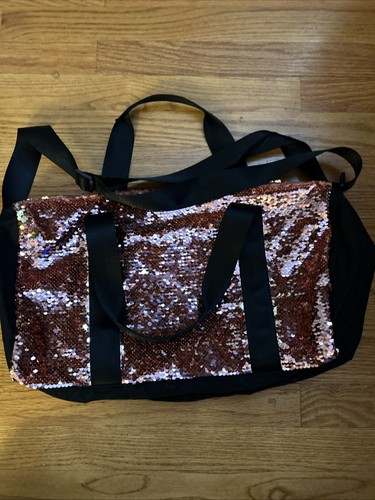 Justice Cheer Duffel Gym Bag Pink Sequins Flip Cheerleading Cheerleader - Picture 4 of 6