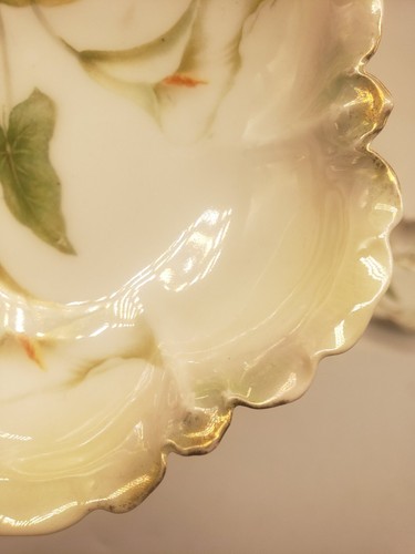 Set of 6 Antique Calla Lily Dessert Bowls Bone China Germany - Picture 10 of 18