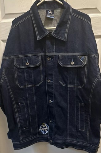ASTRONAUTICS MENS DENIM JEAN JACKET NEW AGE DENIM BY 48HRS. URBAN 2KL RARE ! - Bild 1 von 8