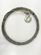 Eye Hoist Hook Winch Line 7/16'' X 35’ Tow Hydraulic Wrecker Cable FIBER CORE®