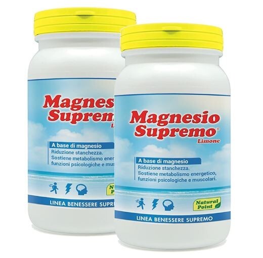 Natural Point Magnesio Supremo Gusto Limone 150g x2 - Benessere Naturale