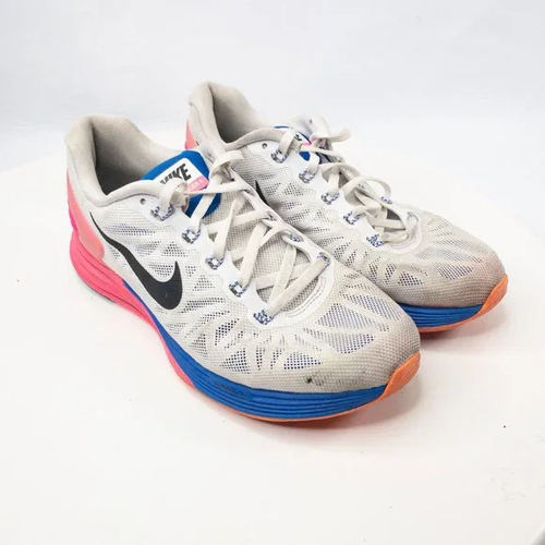 Nike LunarGlide 6 Running Shoes Womens 7.5 White Blue Pink Sneakers Casual - Picture 2 of 10