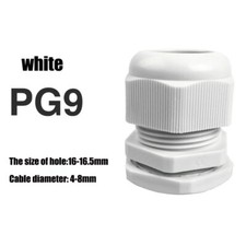 Gland Nut IP68 White Black Nylon Cable Spiral Tail Sleeve Lock PG-7/9/11/13.5