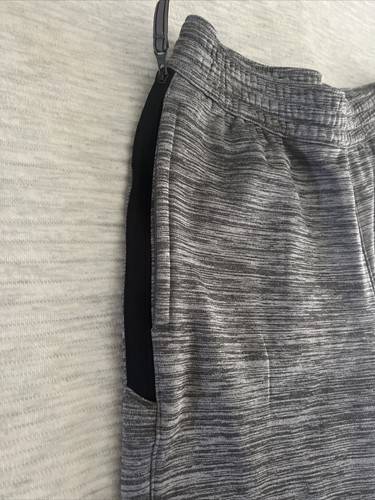 Nike Dri Fit Sweat Pants Joggers Large L Gray Black Swoosh Zip Pockets Stretch - Picture 10 of 16