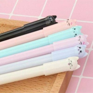 6pcs/set Cute Cat Gel Pen Black Ink Pens Kawaii Stationery School&Office Supply 6pcs/set Cute Cat Gel Pen Black Ink Pens Kawaii Stationery School&Office Supply