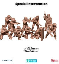 Eskice Miniatures Modern Special Intervention Team Spectre Zona Alfa 15 20 28mm