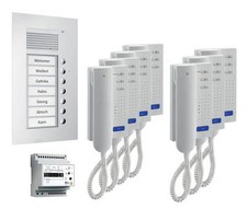 TCS Türsprechanlage Set 7 Wohneinheiten Sprechanlage PPU07-EN/02 UP 2-Draht