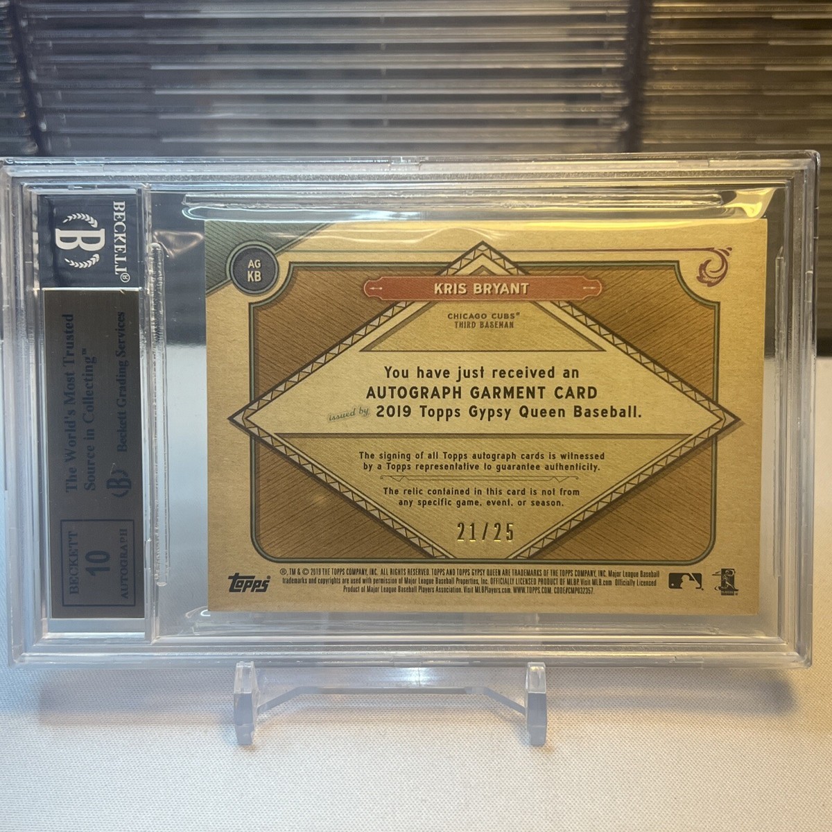 2019 Topps Gypsy Queen Autograph Garments Kris Bryant #21/25 | eBay