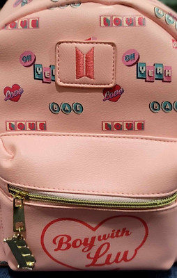 BTS Boy with Luv Mini Backpack Oh Yeah, Bae, Love Pink New W/O Tags VERY CUTE!~