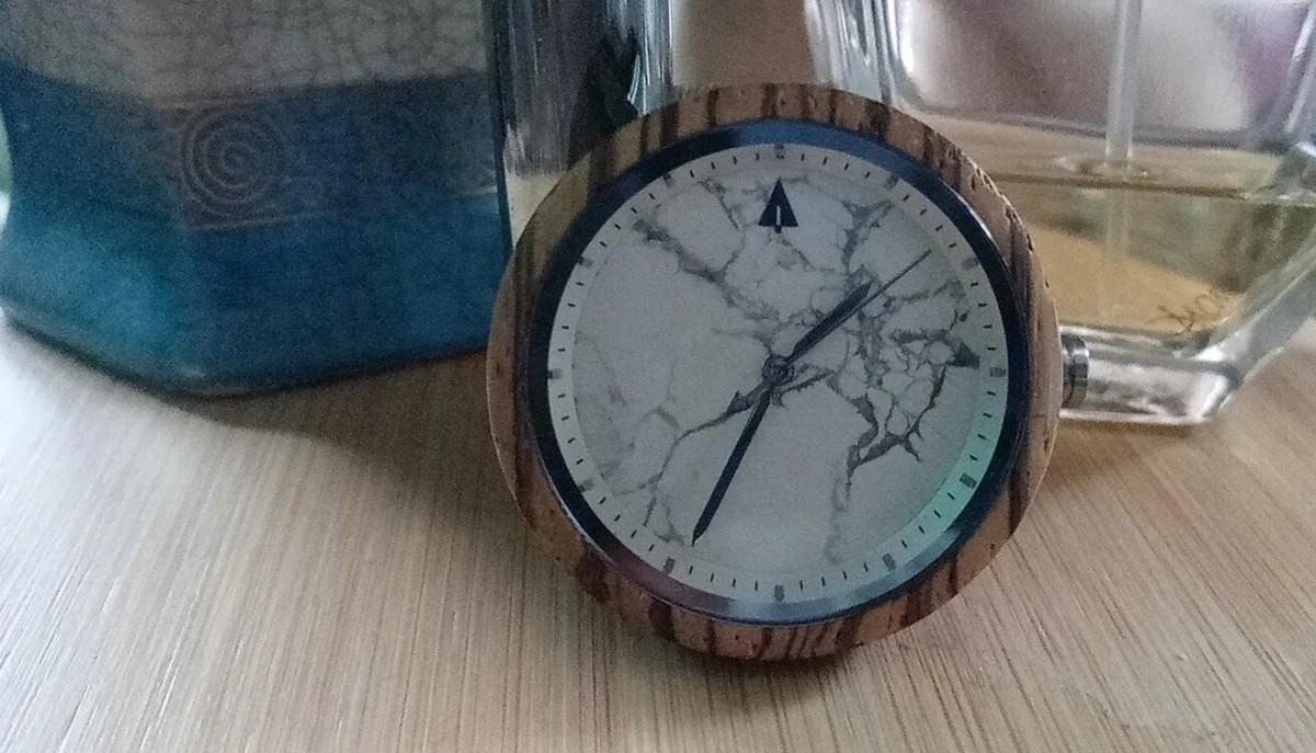 Treehut Theory Silver Zebrawood Marble watch TREEHUT - Womens Watch Theory Silver Zebra-wood Marble. RARE  main image 2