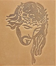 ACRYLIC Leather Embossing Stamp JESUS FACE for Veg Tan Leather